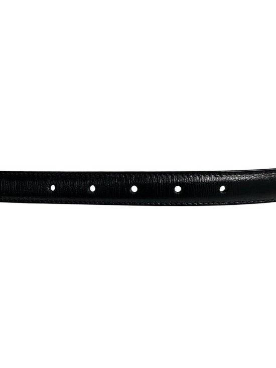 Gucci Belt Double Slim Leather Logo Black